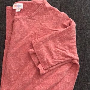 LulaRoe XS Red Long T-shirt
